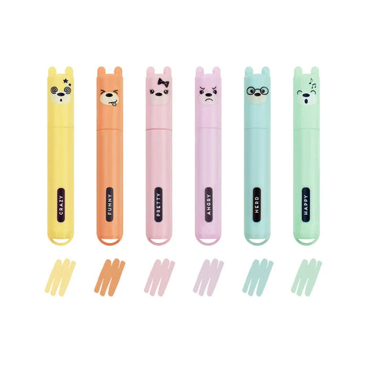 Set de 6 Mini Surligneurs Ours - Teddy’s Style