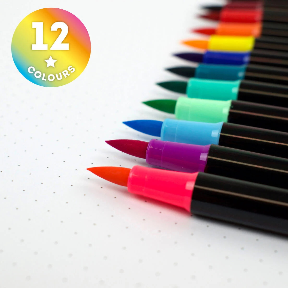 Set de 12 Feutres Pinceaux Bright Colours - Brush Markers