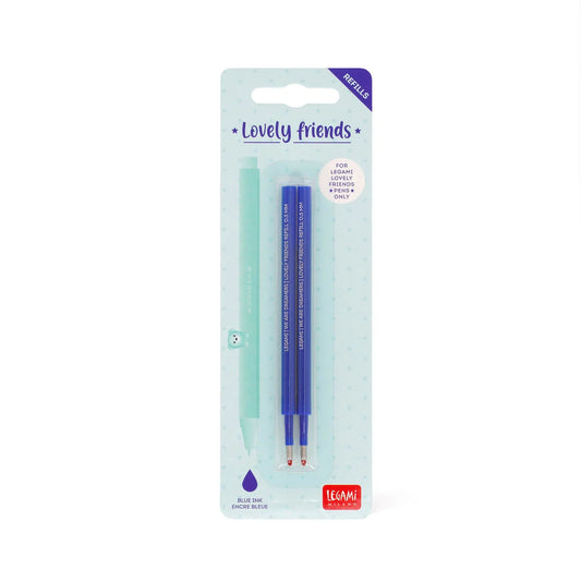 Set de 2 Recharges pour Stylo à Encre Gel Lovely Friends - Encre bleue