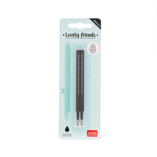 Set de 2 Recharges pour Stylo à Encre Gel Lovely Friends - Encre noire