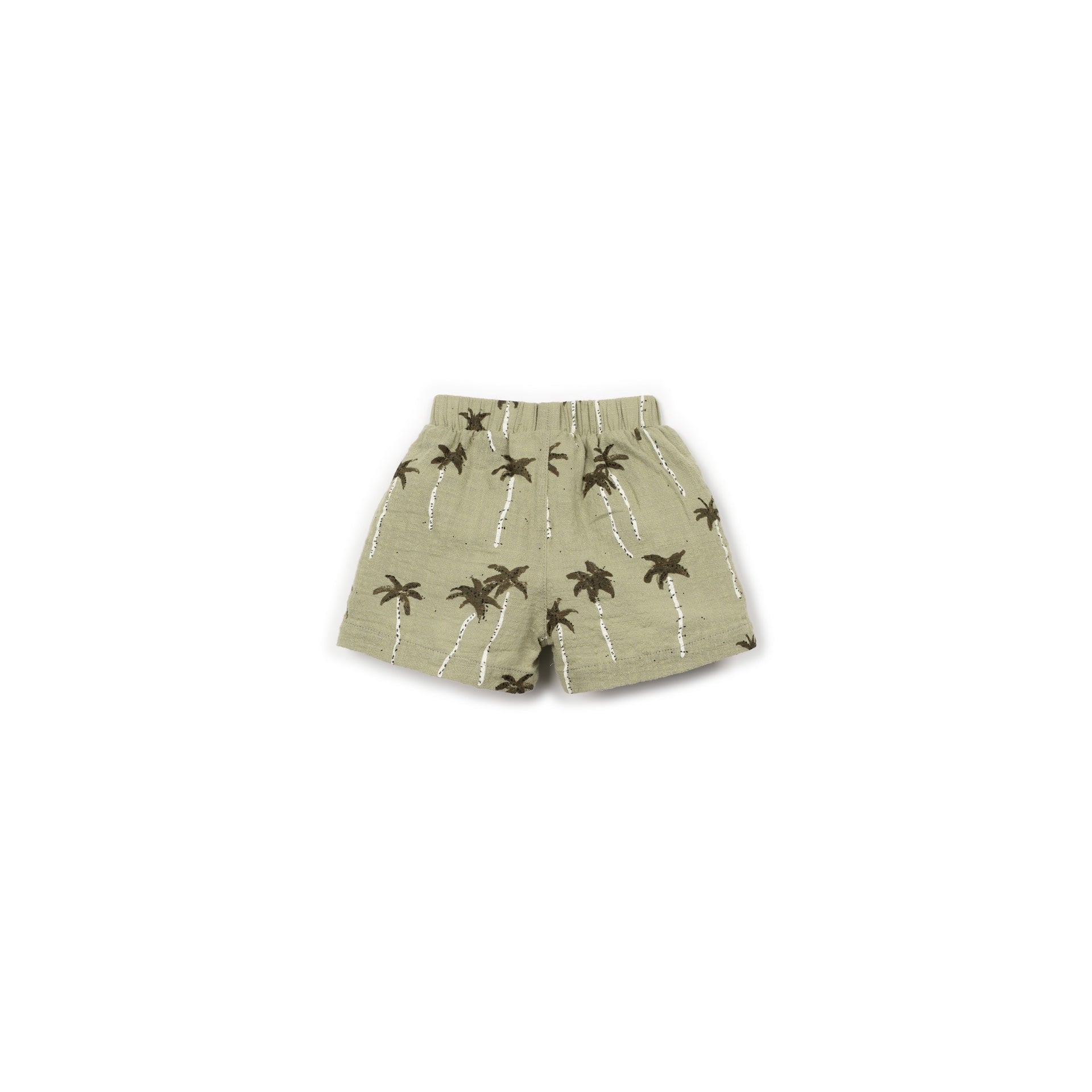 Short en coton imprimé palmiers