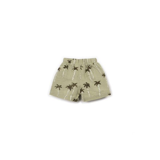 Short en coton imprimé palmiers