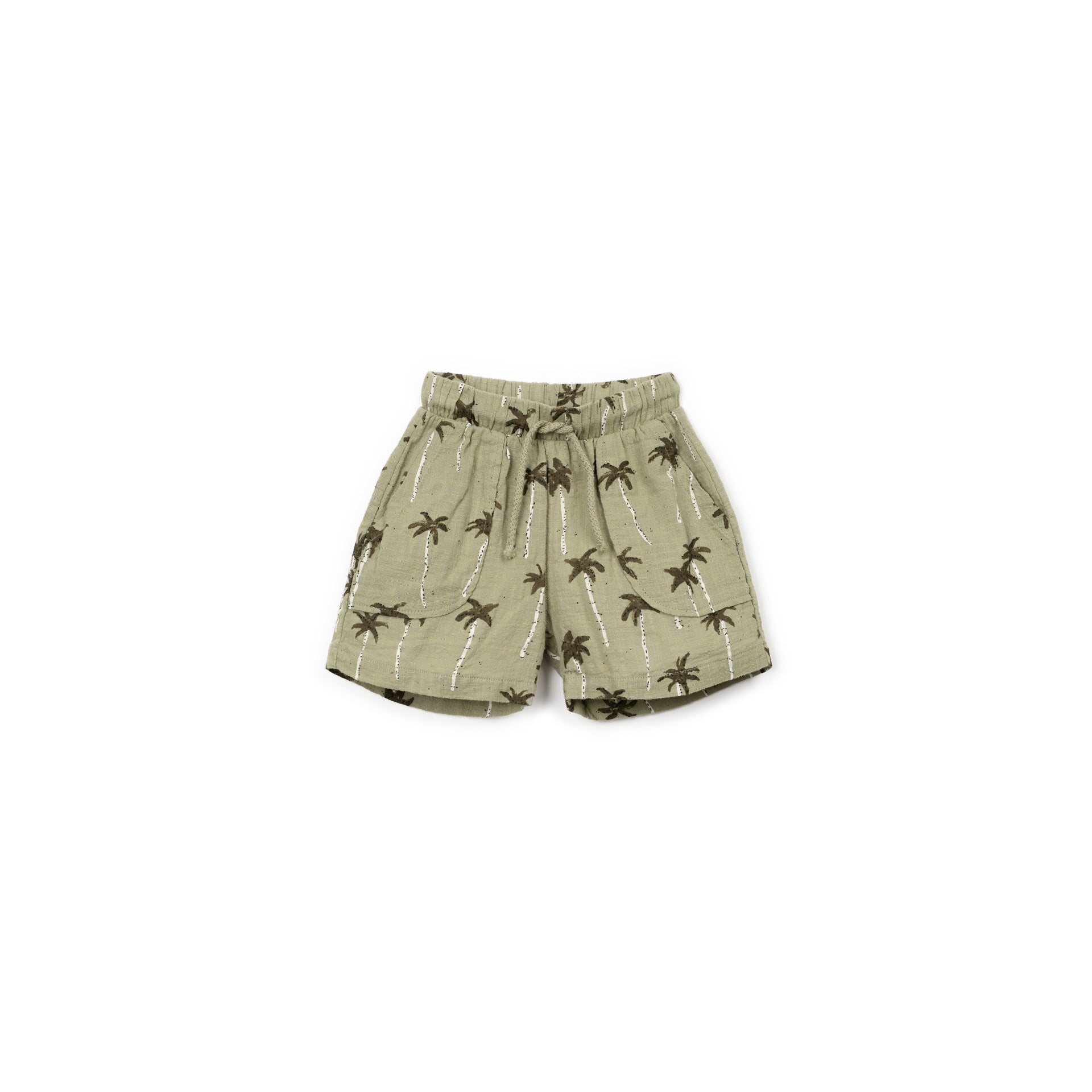 Short en coton imprimé palmiers
