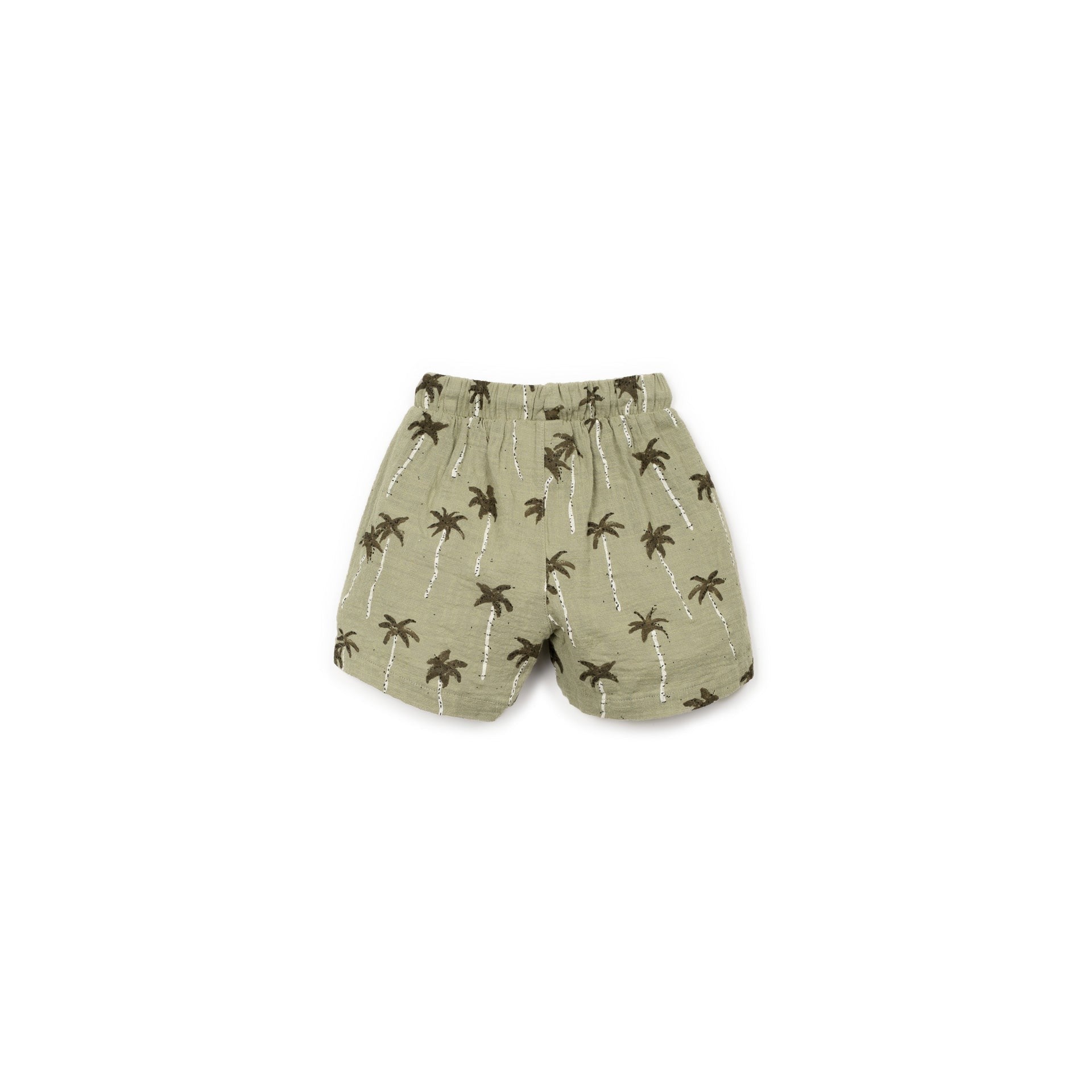 Short en coton imprimé palmiers