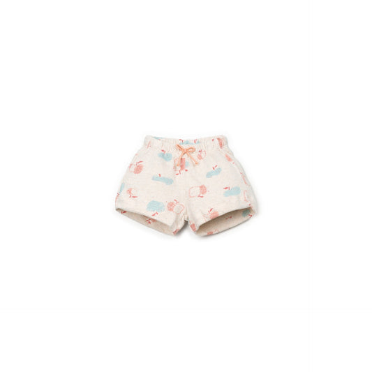 Short en jersey imprimé pommes