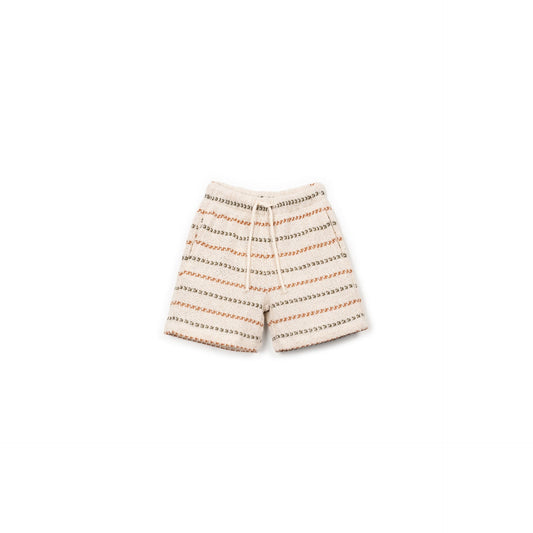 Short en maille rayé