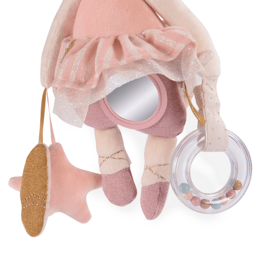 Pink ballerina mouse toy mirror detail under tutu