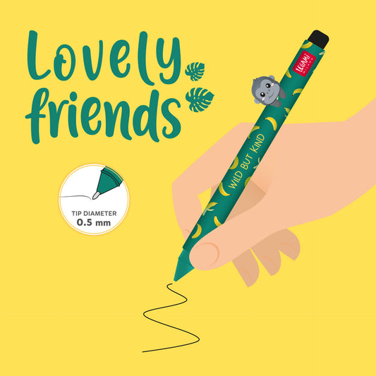 Stylo Gel Legami Lovely Friends Pointe 0,5 mm et Encre Noire