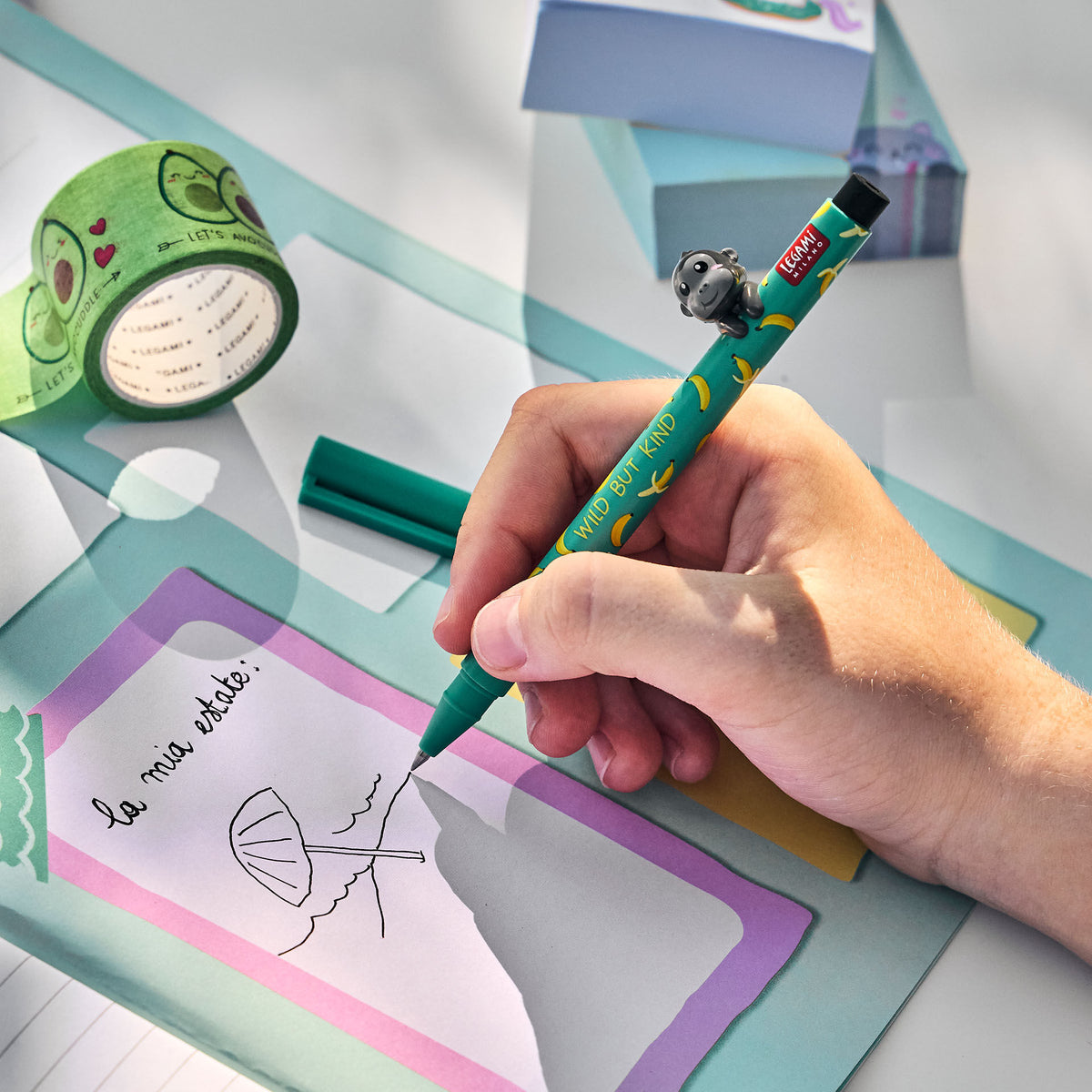 Écriture Précise au Stylo Gel Legami Pointe Fine 0,5 mm Noir