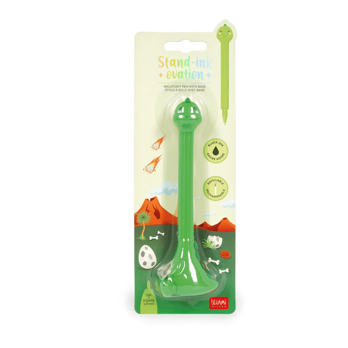 Stylo à Bille Dino avec Base - Stand-Ink Ovation