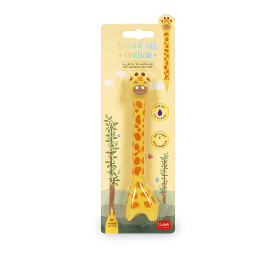 Stylo à Bille Girafe avec Base - Stand-Ink Ovation