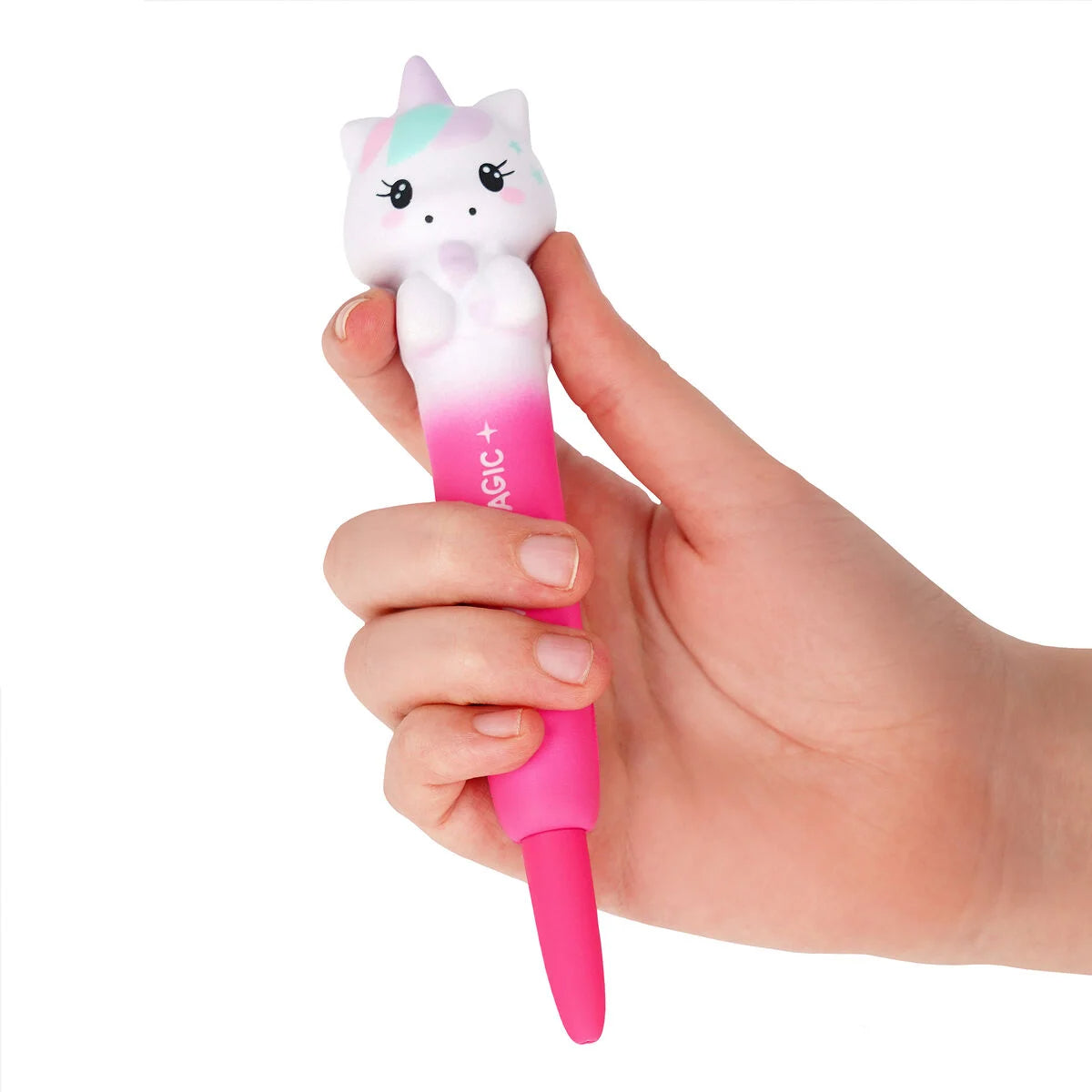 Stylo à Encre Gel Antistress Licorne « Believe in Magic » - Squeezies