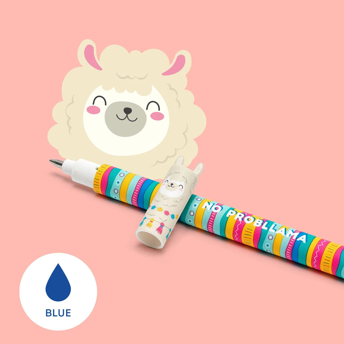 Stylo à Encre Gel Effaçable Lama « No Probllama » - Erasable Pen