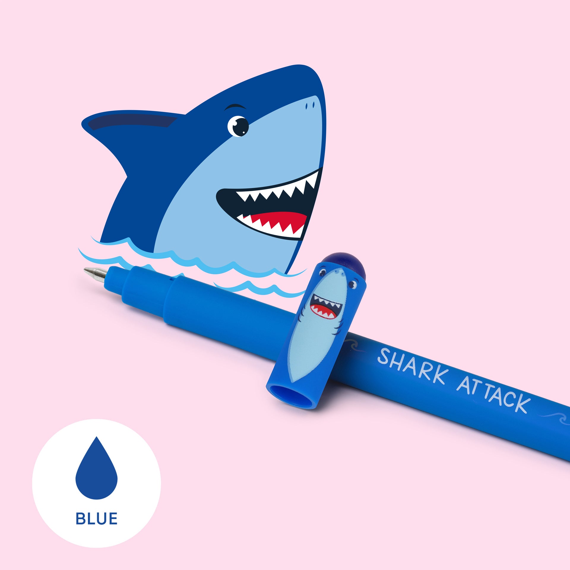 Stylo à Encre Gel Effaçable Requin « Shark Attack » - Erasable Pen