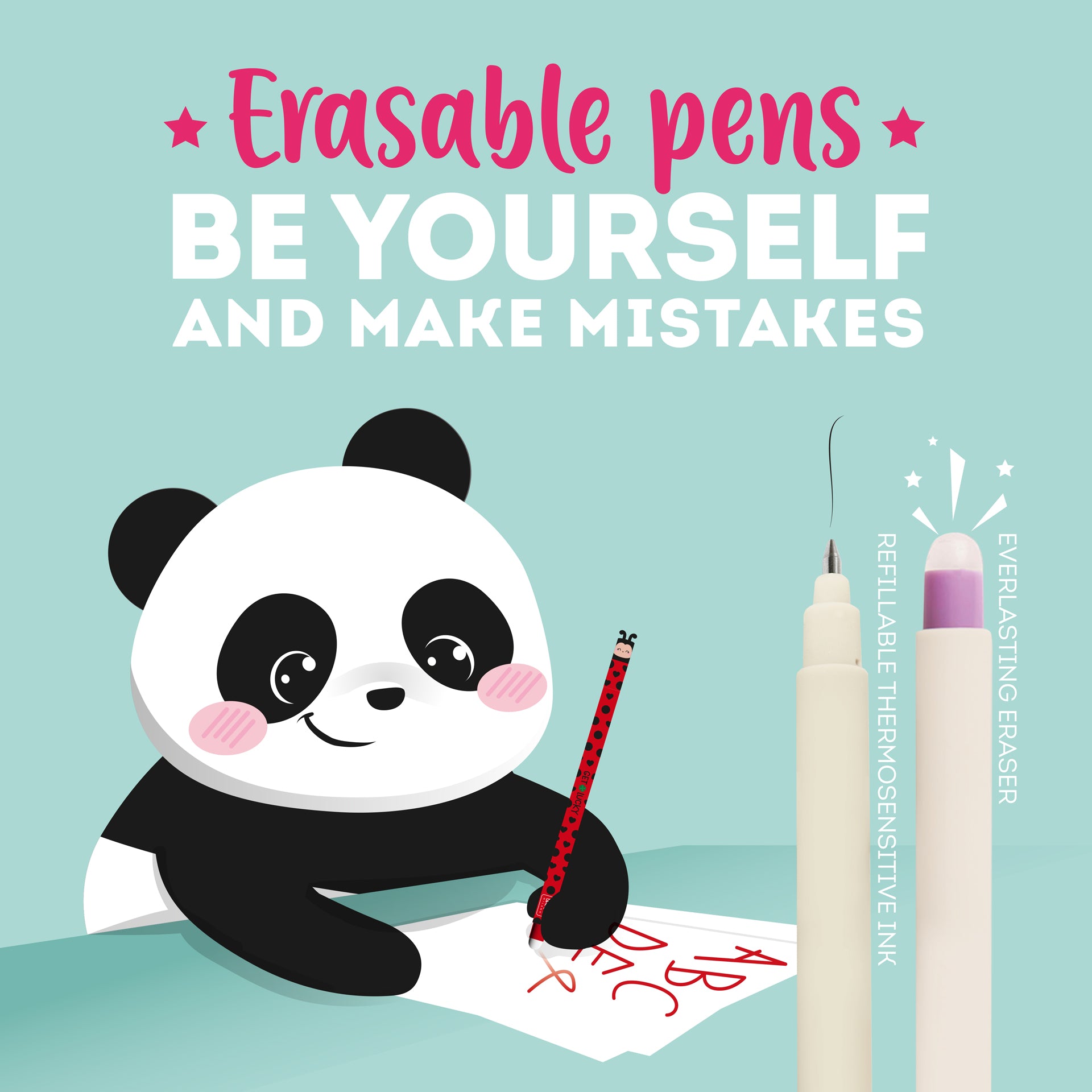 Stylo à Encre Gel Effaçable Ladybug Coccinelle « Get Lucky» - Erasable Pen