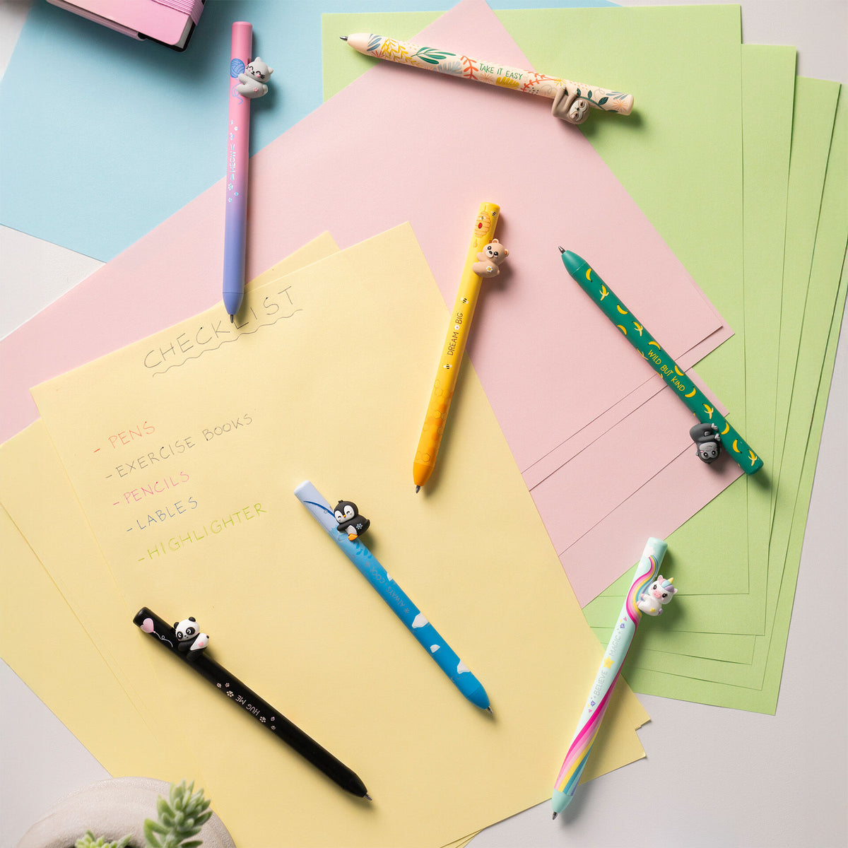 Stylo à bille rétractable paresseux