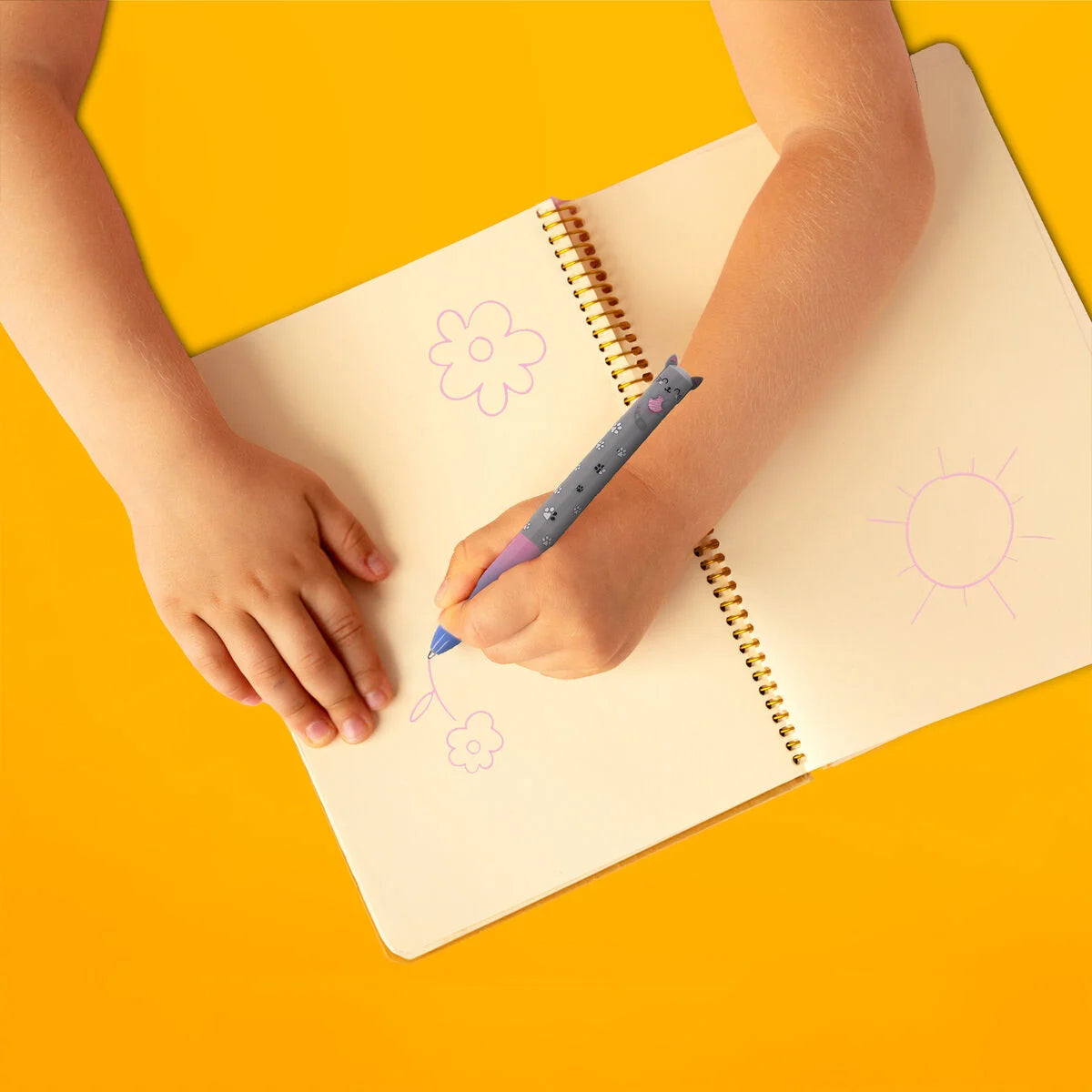 Stylo à Bille à Deux Couleurs Kitty - Click&Clack