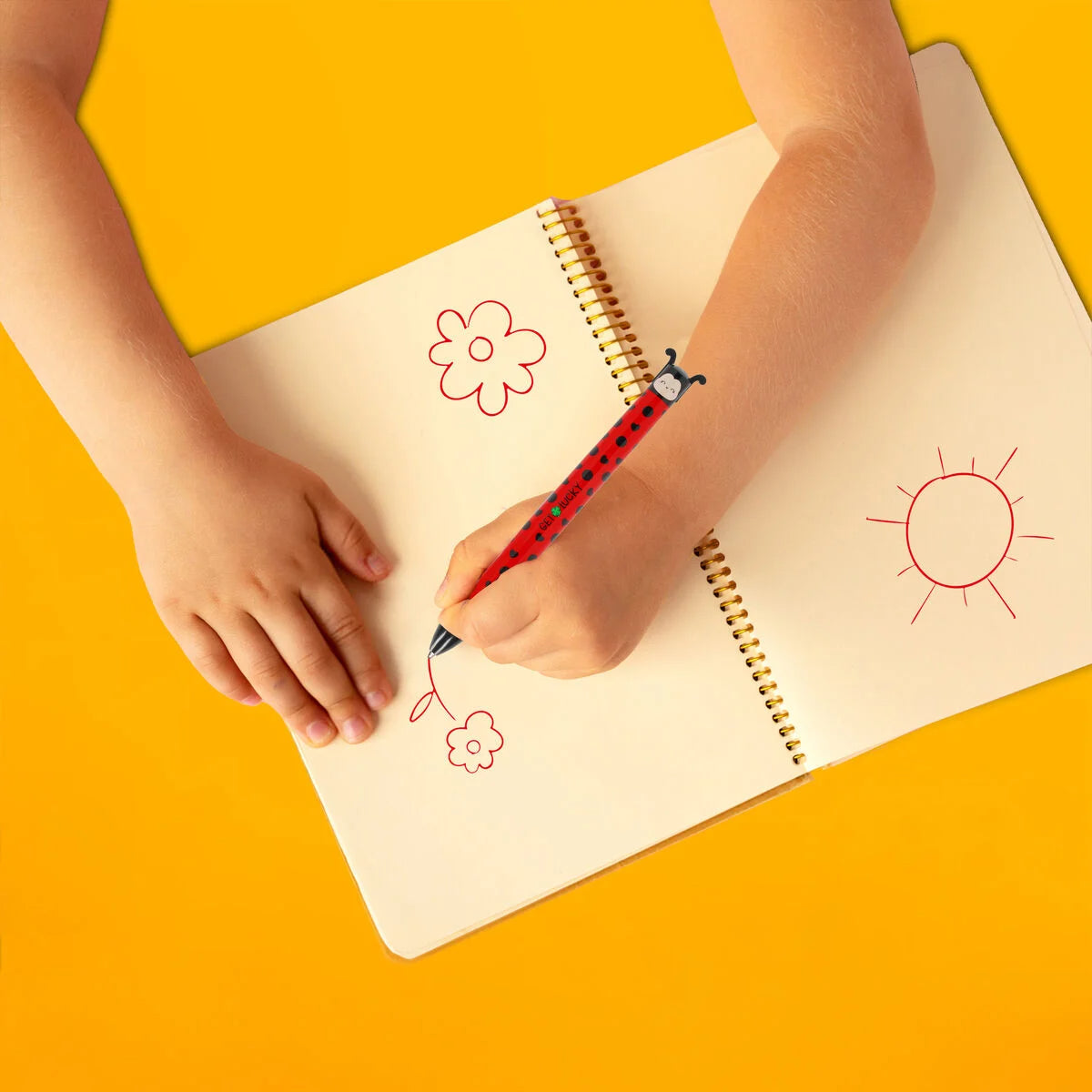 Stylo à Bille à deux Couleurs Coccinelle - Click&Clack