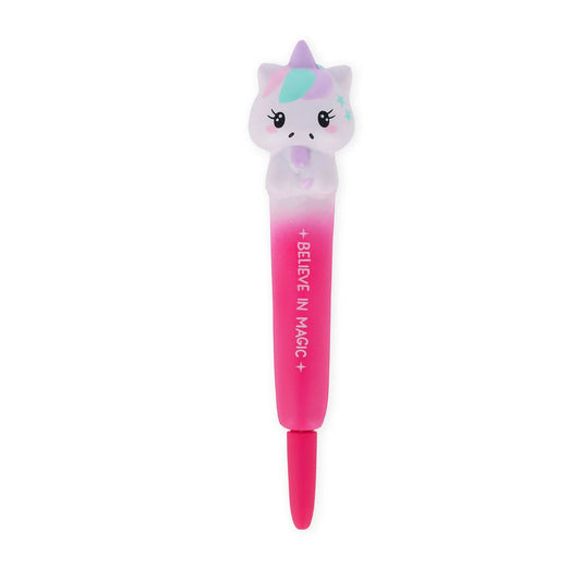 Stylo à Encre Gel Antistress Licorne « Believe in Magic » - Squeezies