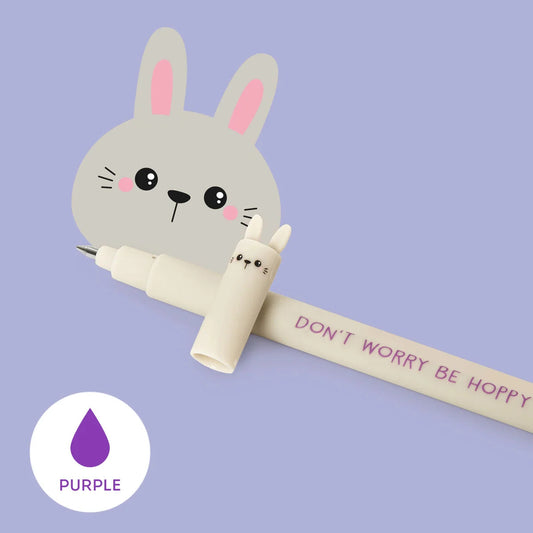 Stylo à Encre Gel Effaçable Lapin « Don't Worry Be Hoppy » - Erasable Pen
