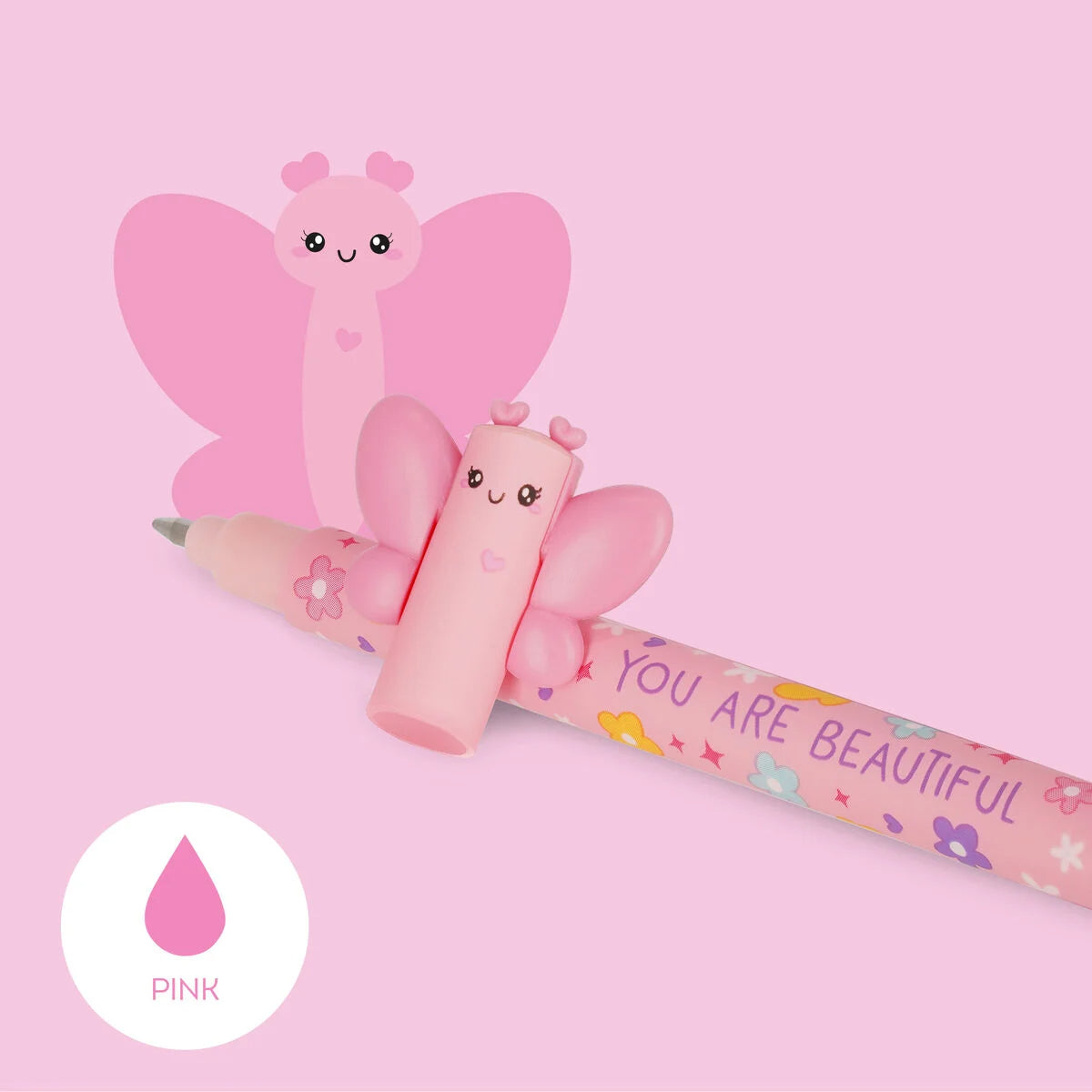 Stylo à Encre Gel Effaçable papillon « You Are Beautiful » - Erasable Pen