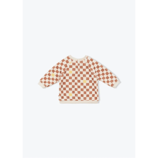 Sweat Bébé éponge Damier