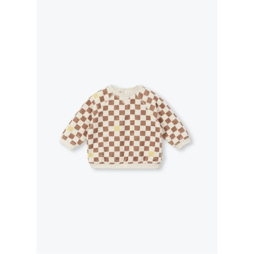 Sweat Bébé éponge Damier