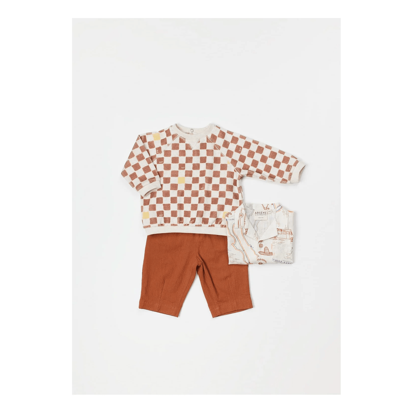 Sweat Bébé éponge Damier