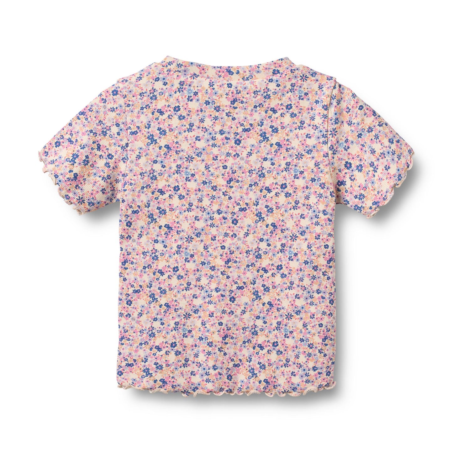 T-shirts côtelés manches courtes avec imprimé signature pour enfant