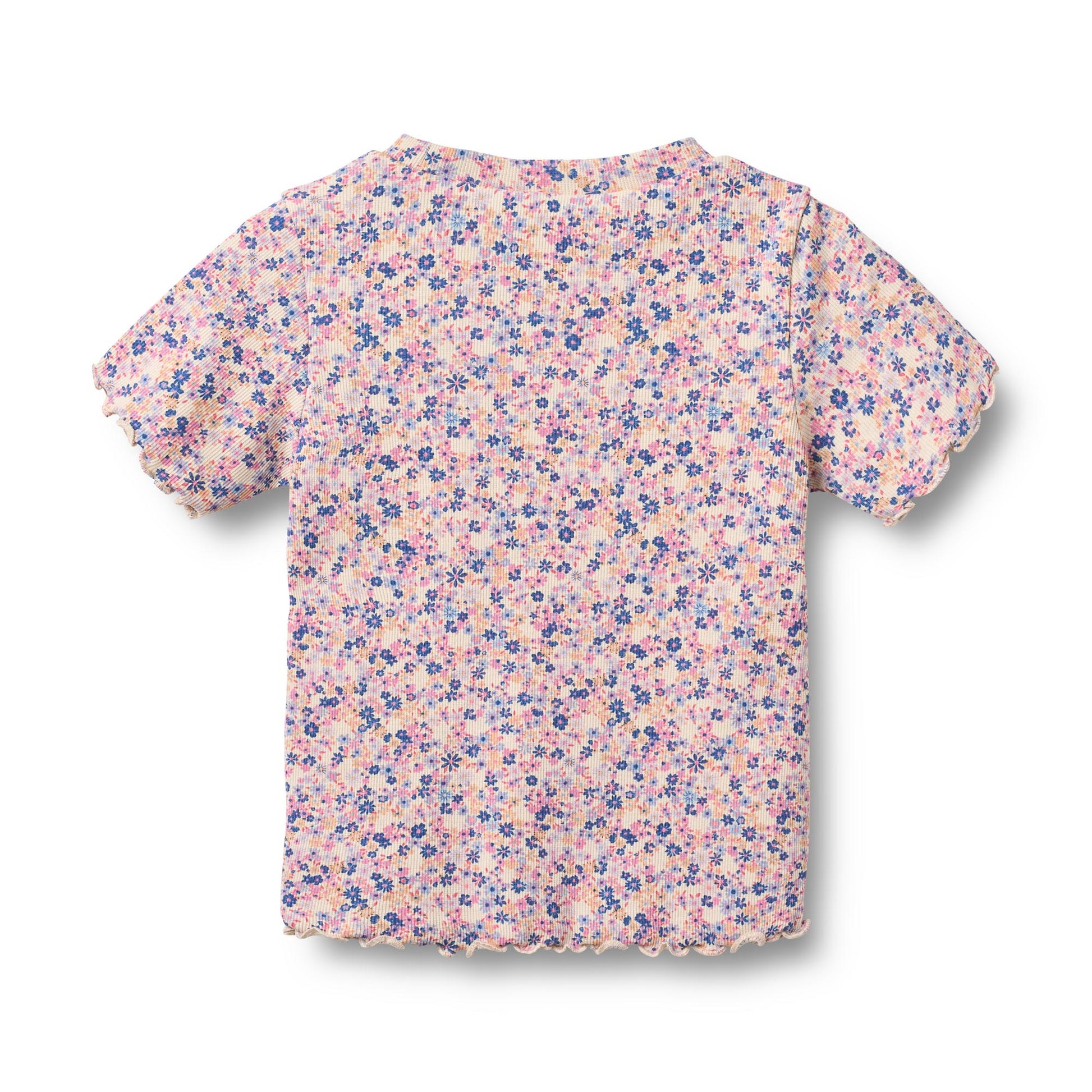 T-shirts côtelés manches courtes avec imprimé signature pour enfant