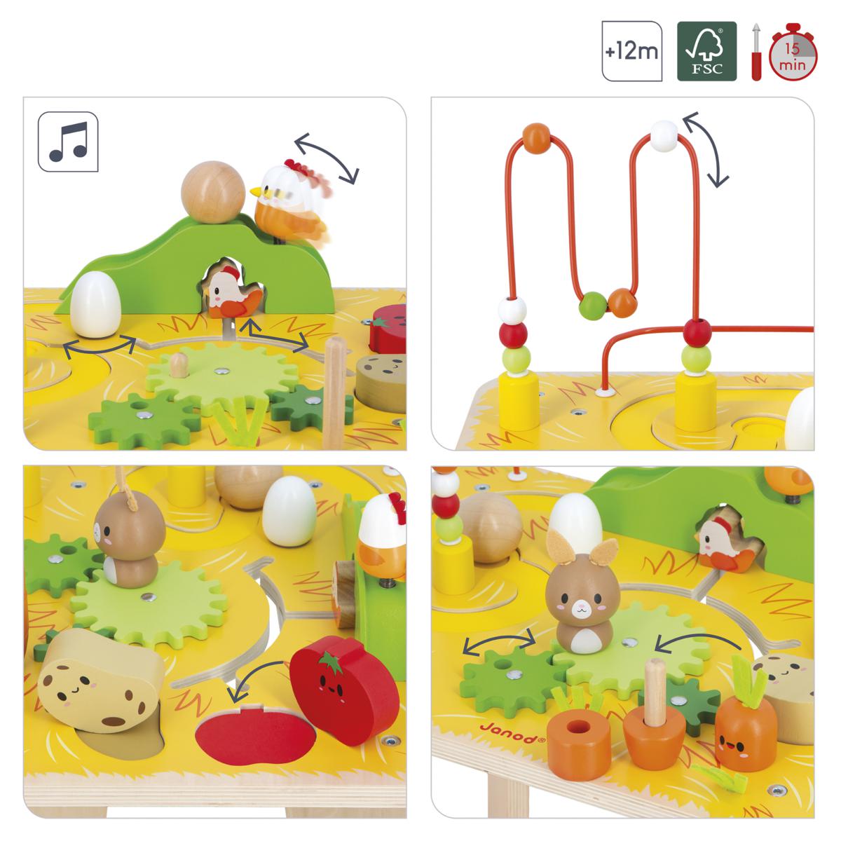 Table d'Activités Ferme en bois