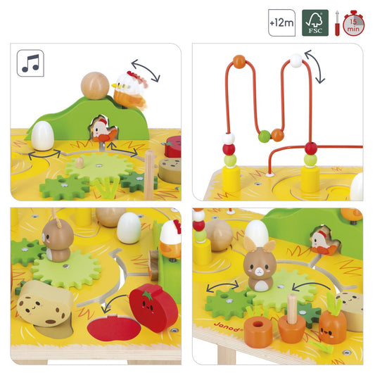 Table d'Activités Ferme en bois