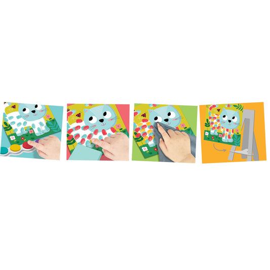 Tableaux Faciles, Peinture au doigt "Adorables Compagnons"