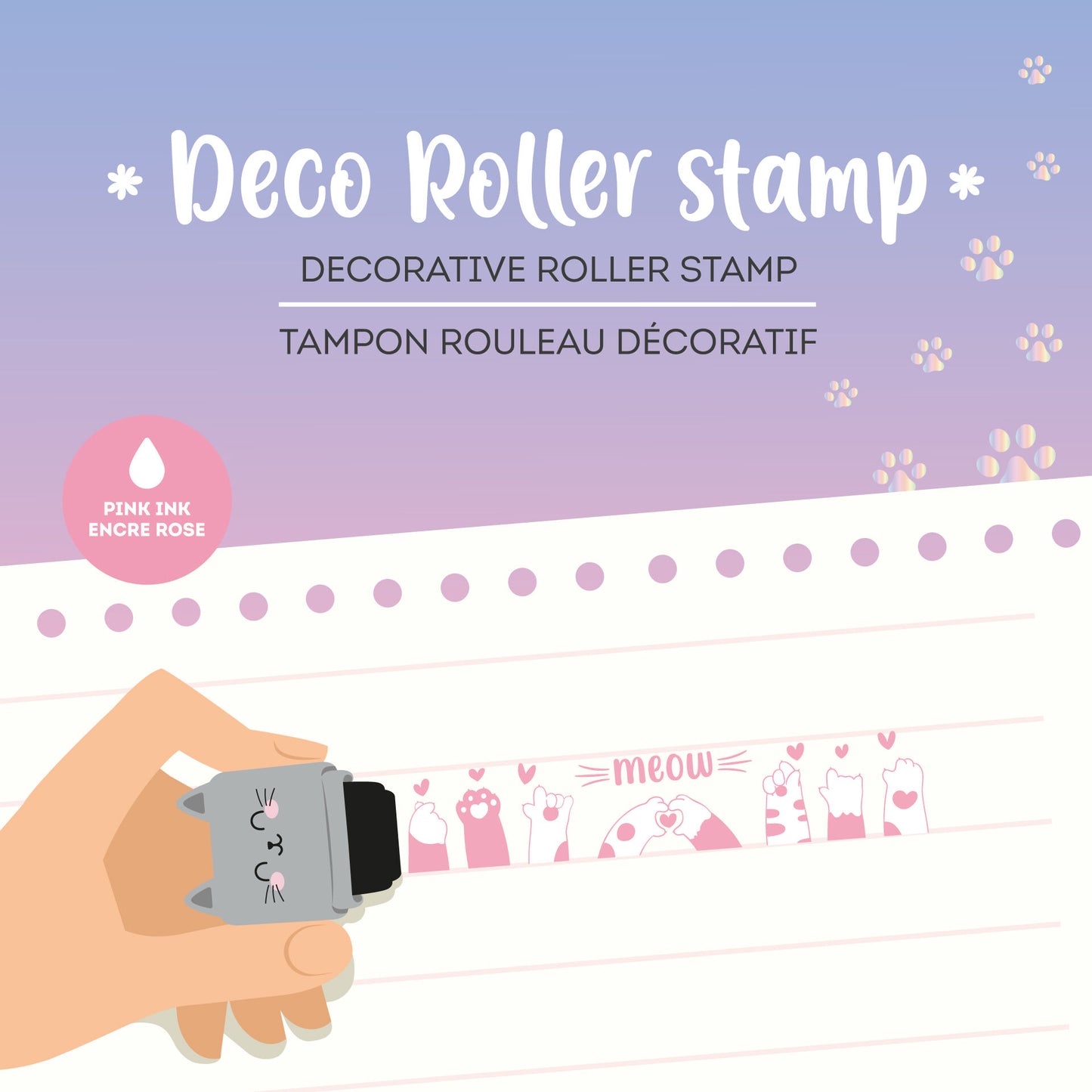 Tampon Rouleau Décoratif Kitty