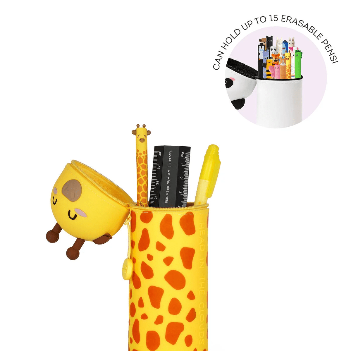 Trousse 2 en 1 en Silicone Girafe « Head In The Clouds »