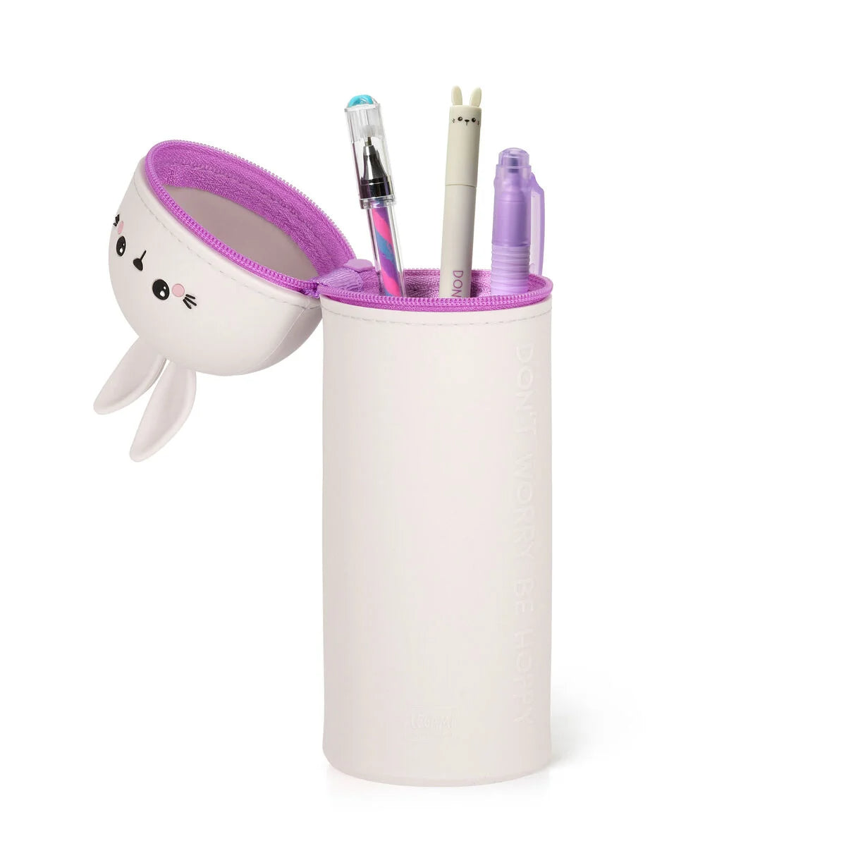 Trousse 2 en 1 en Silicone Lapin « Don't Worry Be Hoppy »