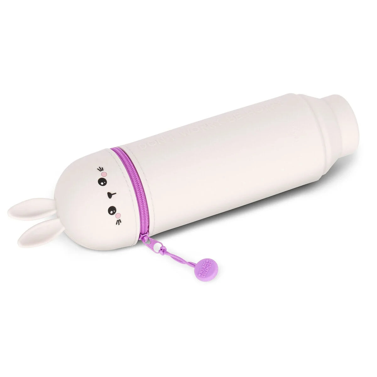 Trousse 2 en 1 en Silicone Lapin « Don't Worry Be Hoppy »