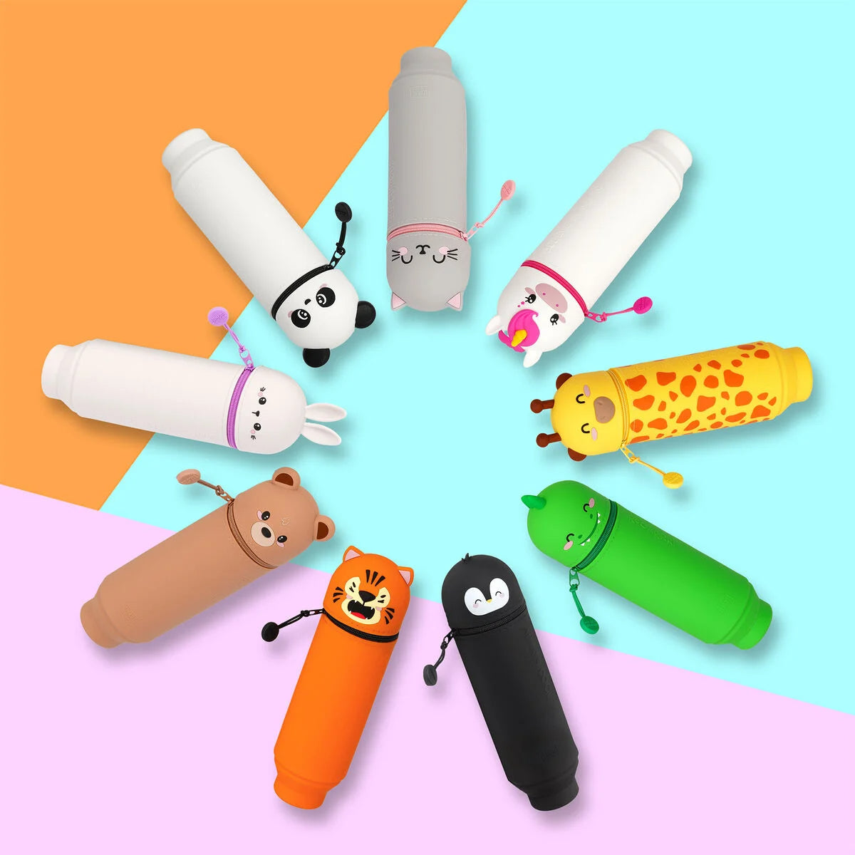 Trousse 2 en 1 en Silicone Lapin « Don't Worry Be Hoppy »
