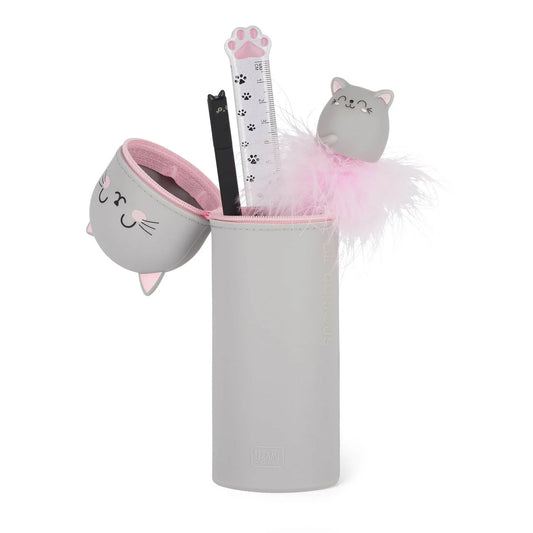 Trousse 2 en 1 en Silicone Chat Kitty « Be Curious »