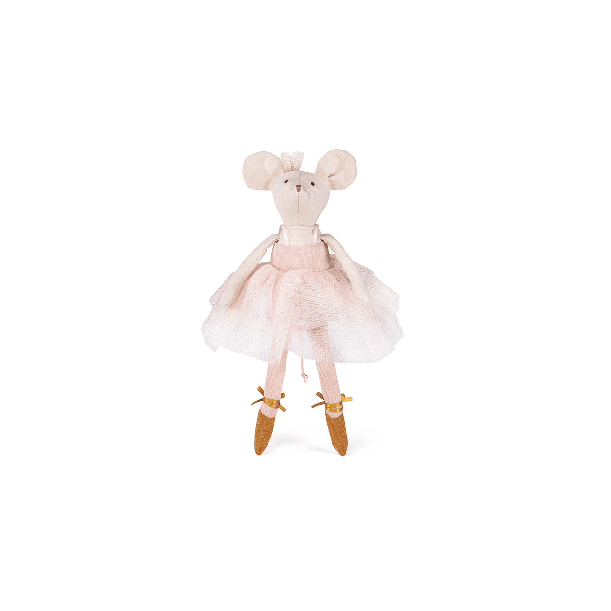 Moulin Roty La Petite Souris ballerina doll in pale pink glitter tutu