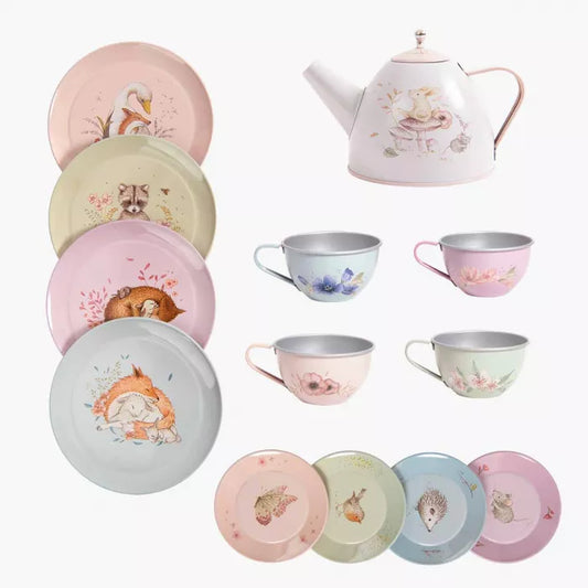 Valise dînette thé métal Les Rosalies