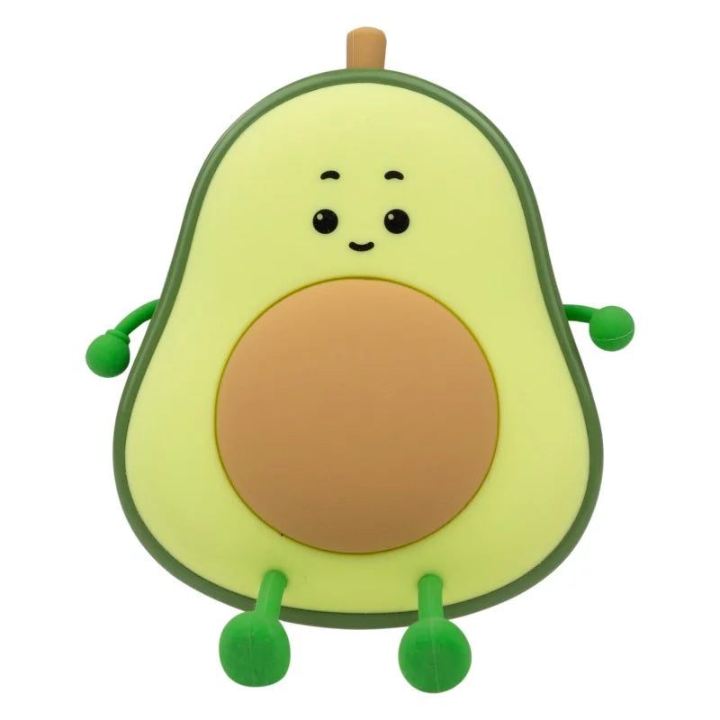 Matte silicone avocado night light front view