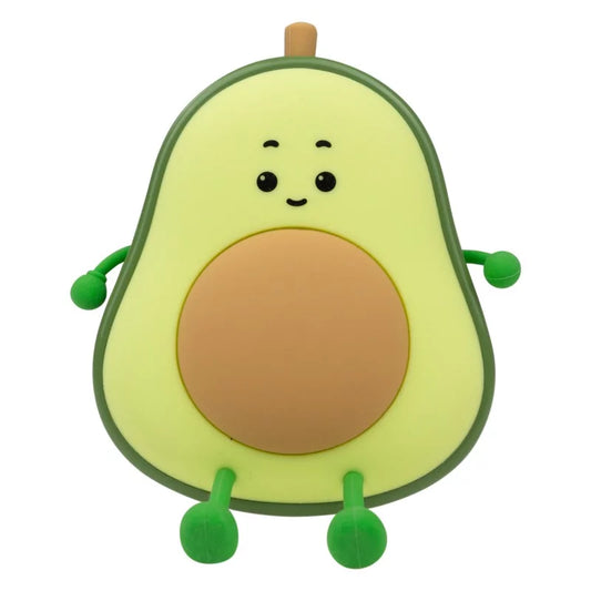 Matte silicone avocado night light front view