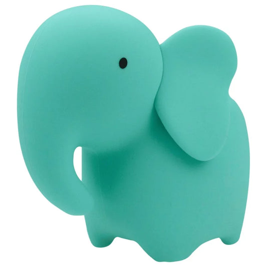 Close-up of turquoise elephant LED nightlight detail