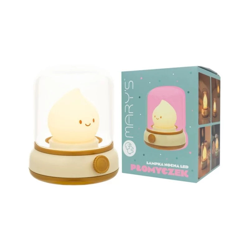 MARY'S LED night light Little Flame yellow with retail packaging box