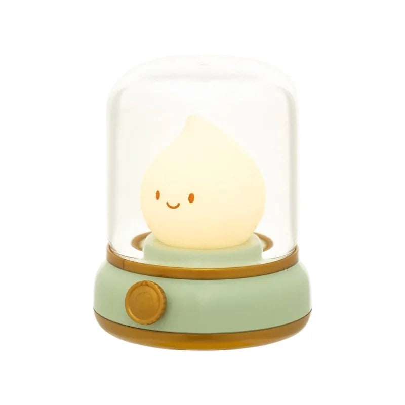 Verte LED veilleuse Little Flame visage souriant