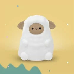 Unlit white silicone Petit Mouton LED nightlight detail