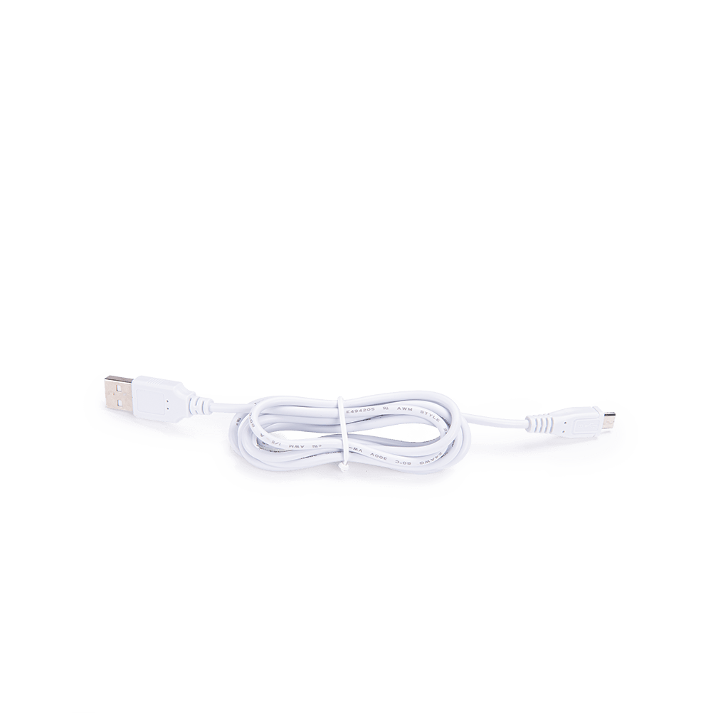 White USB charging cable included with rechargeable turtle nightlight