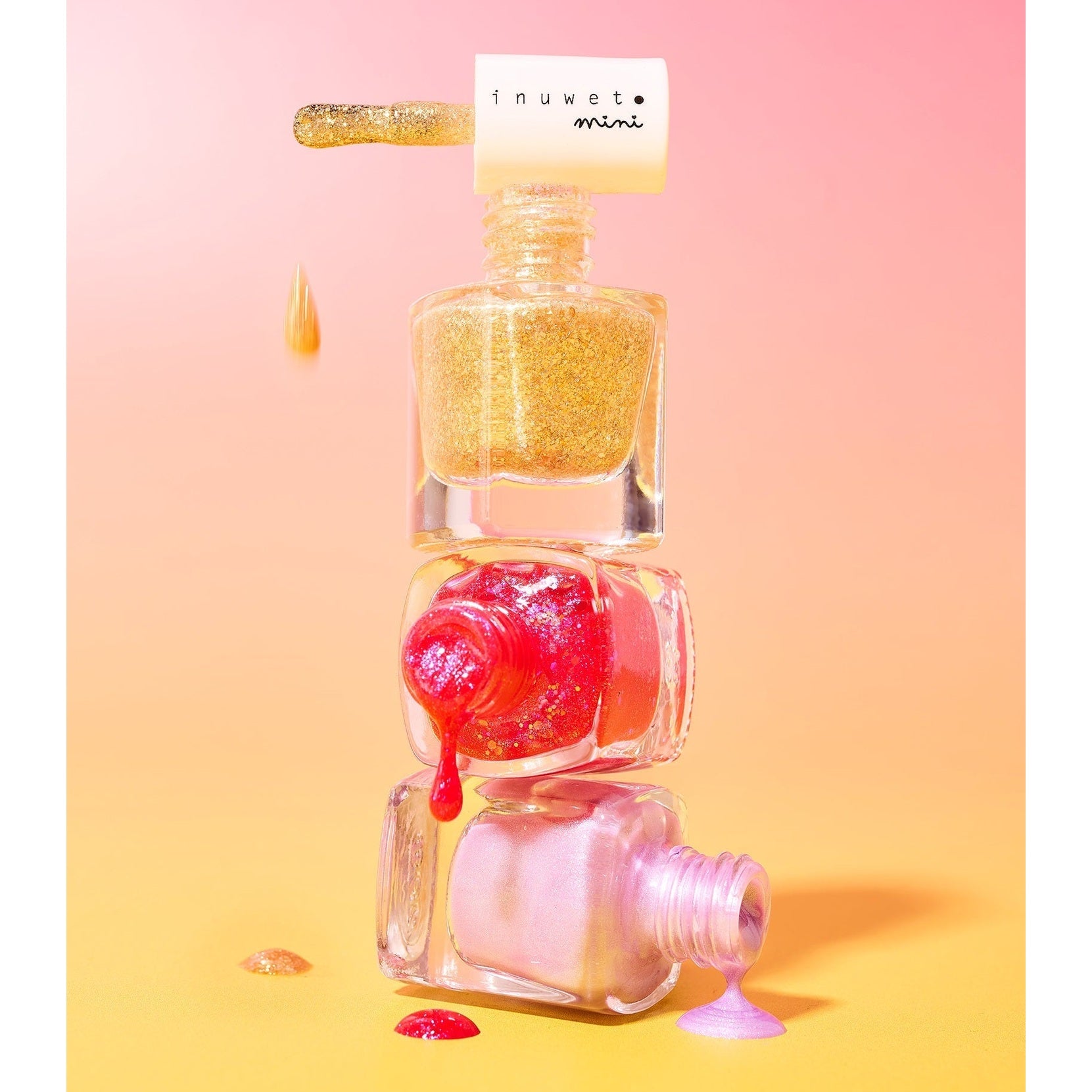 Vernis à l'eau or - Parfum papaye