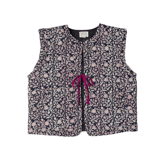Veste sans manches Cherry Femme - Indigo